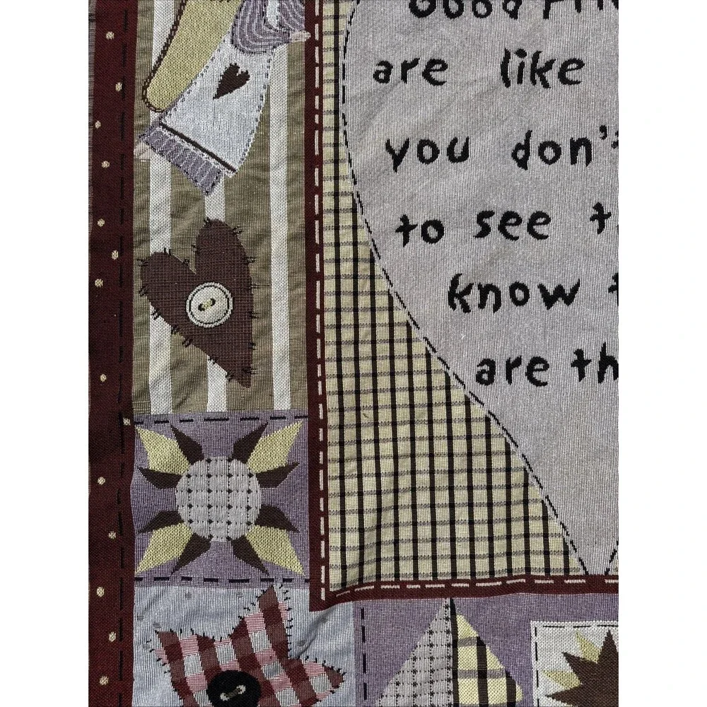 48” X 58” Good Friends Are Like Angels  Throw Blanket Tapestry With Tags